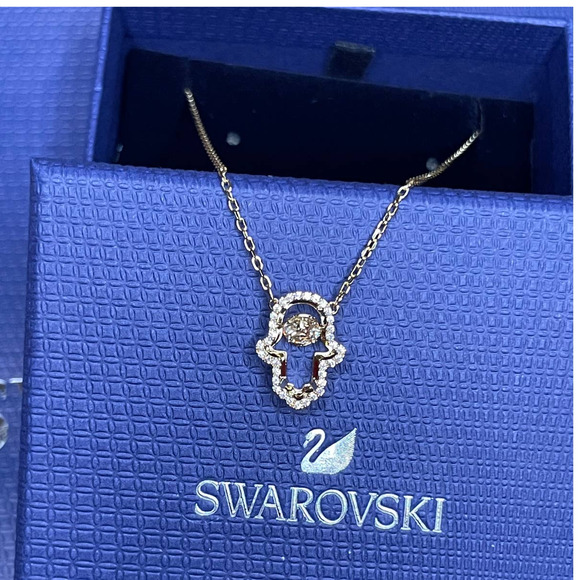 Swarovski Luckily Hamsa hand Pendant Necklace - Picture 5 of 12